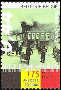 FindYourStampsValue: Belgian Independence, 175th Anniversary, History of Belgium: War