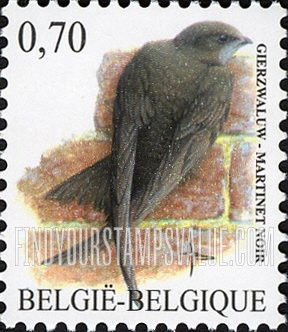 FindYourStampsValue: Bird: Martinet noir