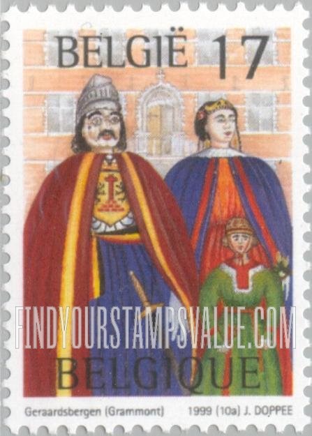 FindYourStampsValue: Tourism: Giants at Geraardsbergen Fair