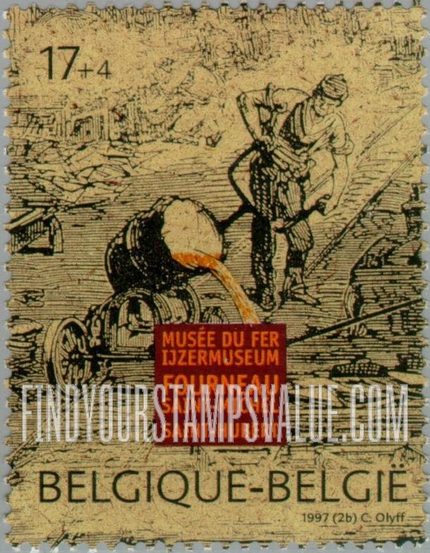 FindYourStampsValue: Semi-Postal, Museums: Iron Museum, Saint Hubert