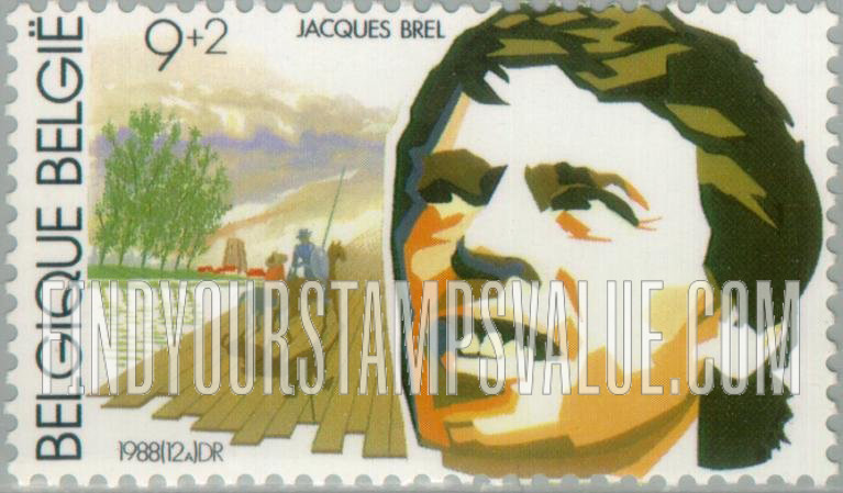 FindYourStampsValue: Semi-Postal, Solidarity: Jacques Brel