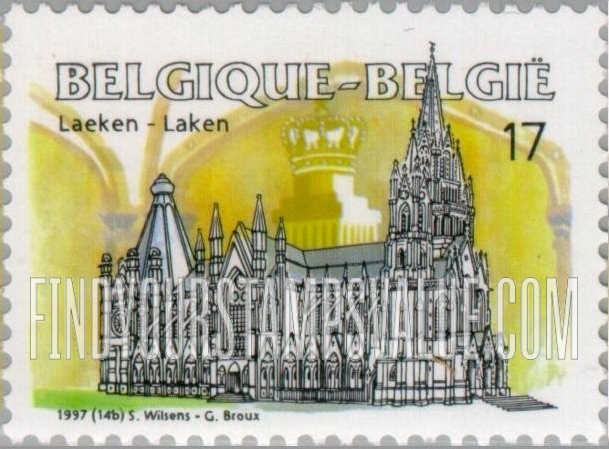 FindYourStampsValue: Churches: Notre Dame Church, Laeken