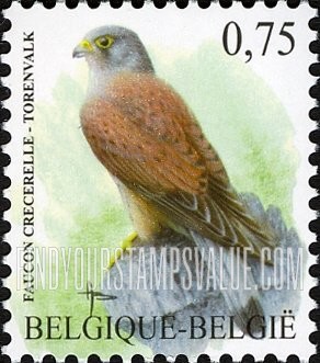 FindYourStampsValue: Bird: Faucon crecerelle