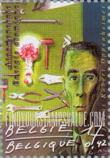 FindYourStampsValue: The 20th Century: Atomic energy, J. Robert Oppenheimer, physicist
