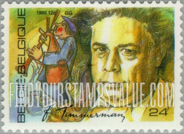 FindYourStampsValue: Famous Men: Felix Timmermans, writer