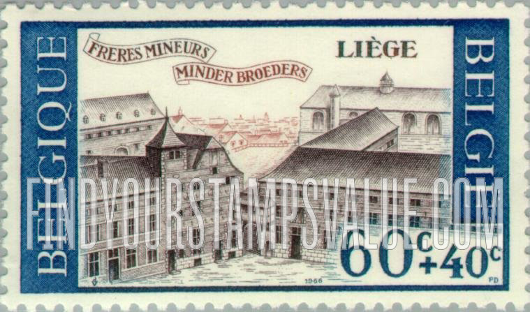 FindYourStampsValue: Semi-Postal: Minorites’ Convent, Liège
