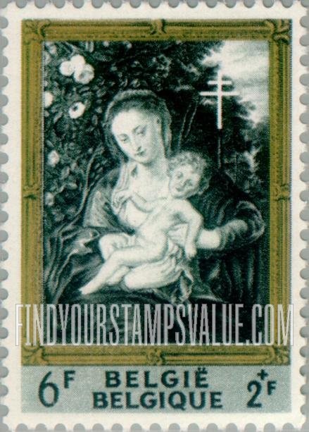 FindYourStampsValue: Semi-Postal, Paintings: Madonna of the Forget-me-not, Peter Paul Rubens