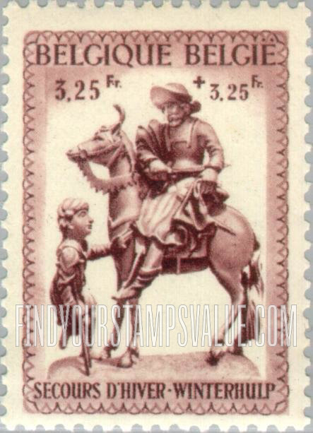 FindYourStampsValue: Semi-Postal: Statue of St. Martin, Beck, Limburg
