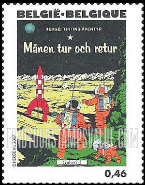 FindYourStampsValue: The Adventures of Tintin: Tintin book covers translated in Swedish (Manen Tur Och Retur)