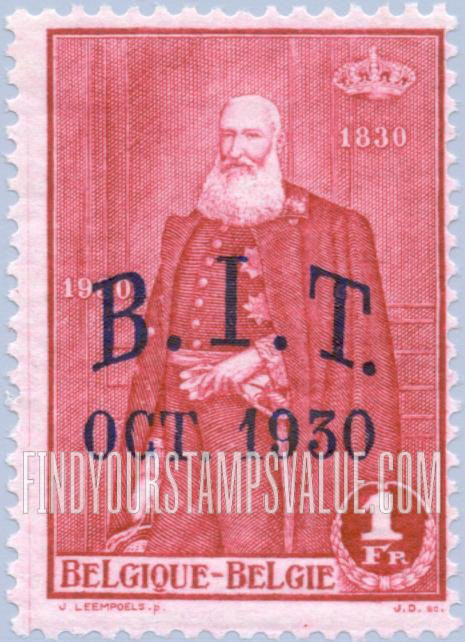FindYourStampsValue: Leopold II, by Joseph Leempoels