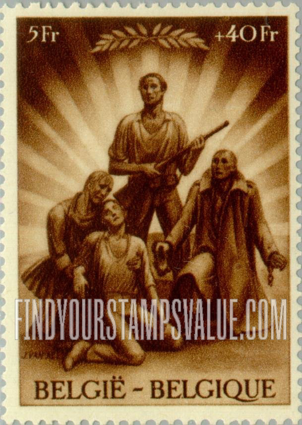 FindYourStampsValue: Semi-Postal: Symbolical Figures “Recovery of Freedom”