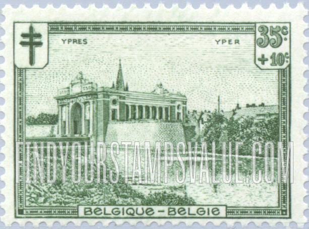 FindYourStampsValue: Semi-Postal: Menin Gate, Ypres