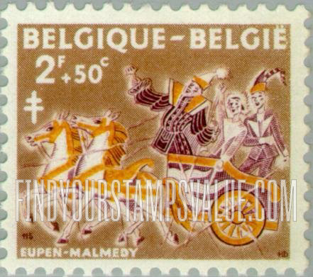 FindYourStampsValue: Semi-Postal: Prince Carnival, Eupen