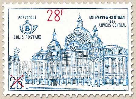FindYourStampsValue: Parcel Post and Railway: Central Station, Antwerp