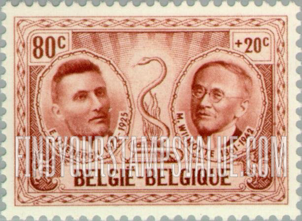 FindYourStampsValue: Semi-Postal: Emiel Vliebergh & Maurice Wilmotte