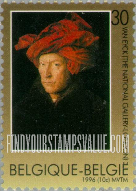 FindYourStampsValue: Paintings from National Gallery, London: A Man in a Turban, by Jan Van Eyck (1390-1441)