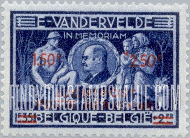 FindYourStampsValue: Air Post Semi-Postal: Vandervelde, Laborer and Family