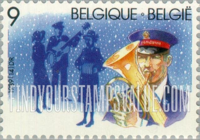 FindYourStampsValue: Christmas, New Year 1990: Salvation Army Band
