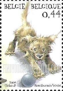 FindYourStampsValue: Belgica 2006 World Youth Philatelic Exhibition: Puppy