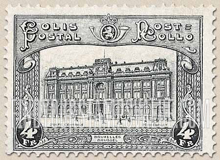 FindYourStampsValue: Parcel Post and Railway: Central P. O., Brussels