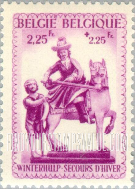 FindYourStampsValue: Semi-Postal: Statue of St. Martin, Dave on the Meuse