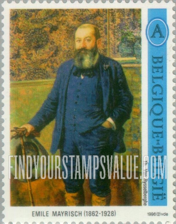 FindYourStampsValue: Portrait of Emile Mayrisch (1862-1928), by Théo Van Rysselberghe (1862-1926)