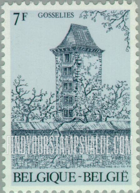 FindYourStampsValue: Tourism: Tower of Gosselies
