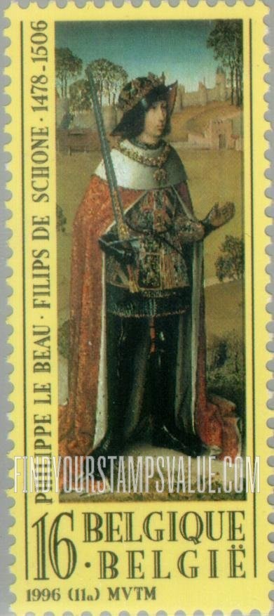 FindYourStampsValue: Paintings of Historical Figures, Portraits from town hall triptych, Zierikzee, Netherlands: Philip I, the Handsome (1478-1506)