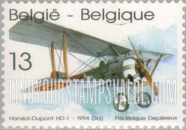 FindYourStampsValue: Airplanes: Hanriot-Dupont HD-1