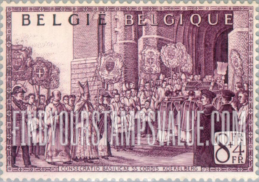 FindYourStampsValue: Semi-Postal: Procession Bearing Relics of St. Albert of Louvain
