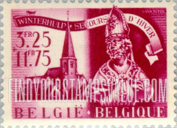 FindYourStampsValue: Semi-Postal: St. Martin Church, Loppem