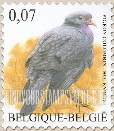 FindYourStampsValue: Bird: Pigeon colombin