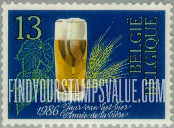 FindYourStampsValue: National Beer Industry: Glass, barley, hops