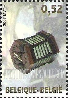 FindYourStampsValue: Accordions: Concertina with hexagonal ends