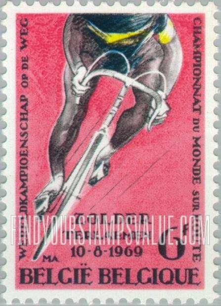 FindYourStampsValue: World Bicycling Road Championships, Terlaemen to Zolder, August 10: Bicyclist