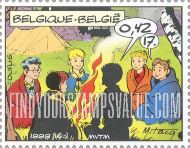 FindYourStampsValue: Youth Philately, Comic strips: La Patrouille des Castors, by Mitacq
