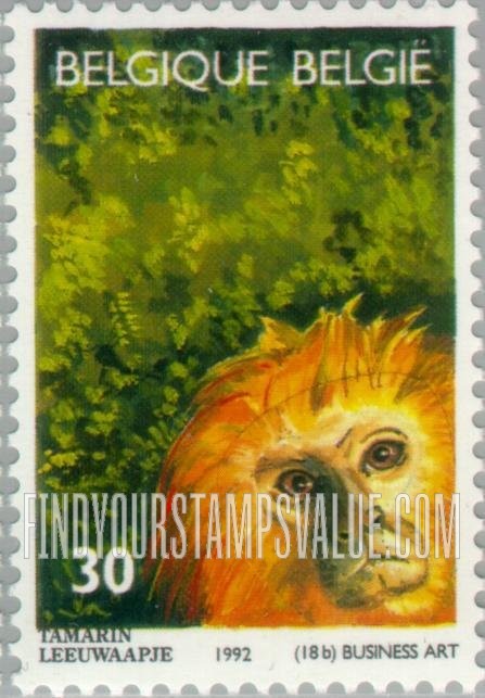 FindYourStampsValue: Antwerp Zoo, 150th Anniversary: Tamarin