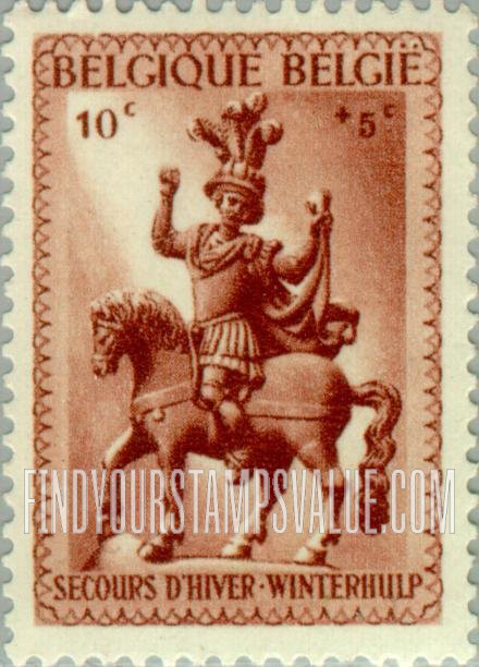 FindYourStampsValue: Semi-Postal: St. Martin Statue, Church of Dinant