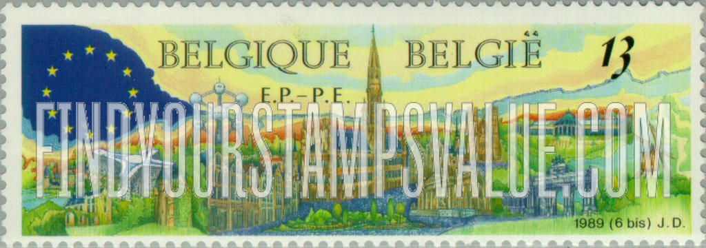FindYourStampsValue: European Parliament 3rd Elections, Illustration reduced: Brussels