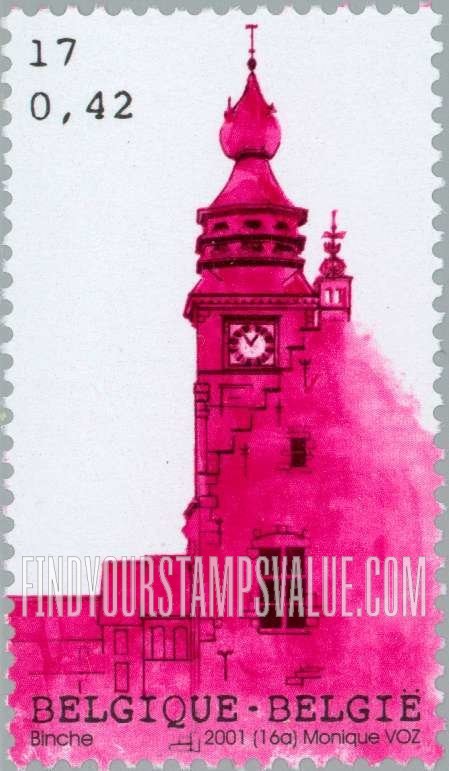 FindYourStampsValue: Tourism, Town hall belfries: Binche