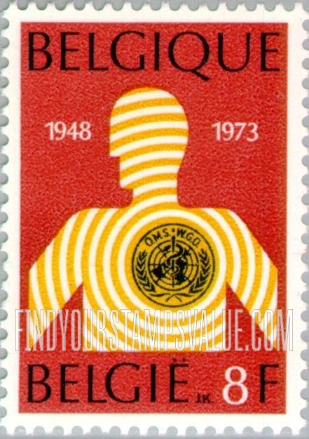 FindYourStampsValue: Man and WHO Emblem
