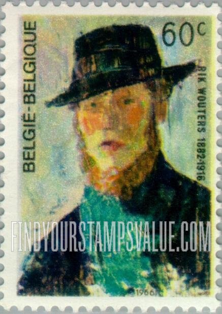 FindYourStampsValue: Rik Wouters (1882-1916), Self-portrait