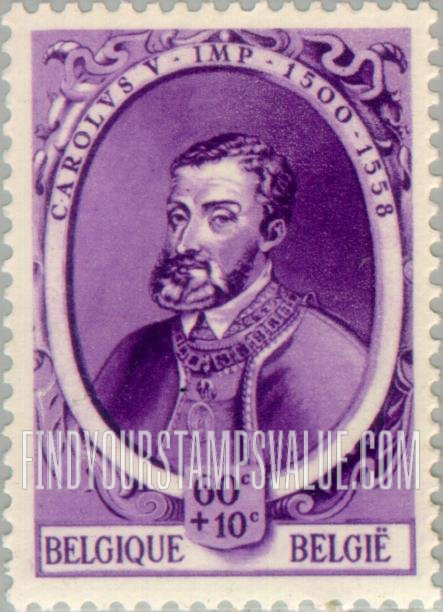 FindYourStampsValue: Semi-Postal, Portraits (in various frames): Charles V