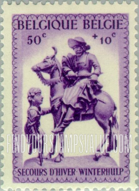 FindYourStampsValue: Semi-Postal: Statue of St. Martin, Beck, Limburg