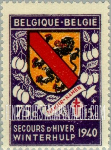 FindYourStampsValue: Semi-Postal, Coats of Arms: Namur