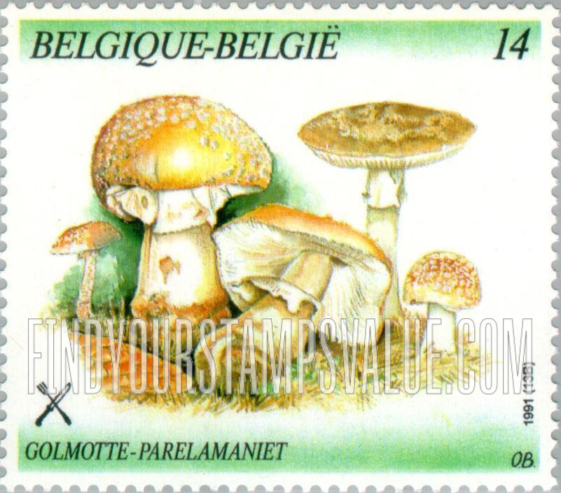 FindYourStampsValue: Mushrooms: Amanita rubescens