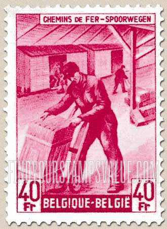 FindYourStampsValue: Parcel Post and Railway: Freight Station Interior