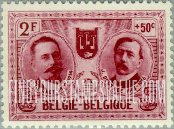 FindYourStampsValue: Semi-Postal: Lodewijk de Raet & Jules Destree