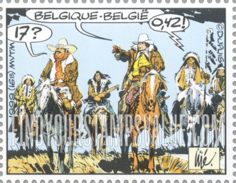 FindYourStampsValue: Youth Philately, Comic strips: Jerry Spring, by Jijé