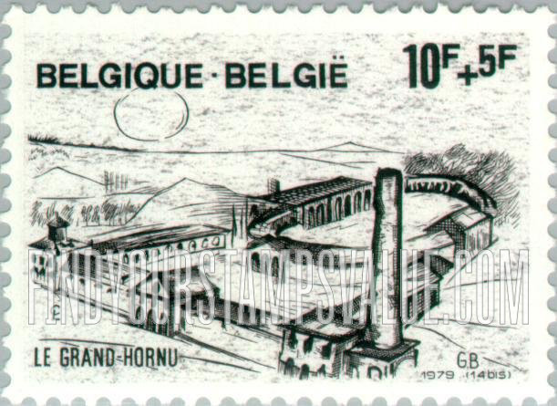 FindYourStampsValue: Semi-Postal: Grand-Hornu Coal Mine